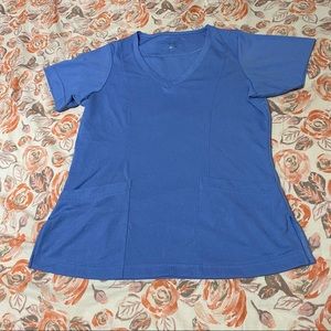 Women's Fitted Blue Dansko Scrub Top